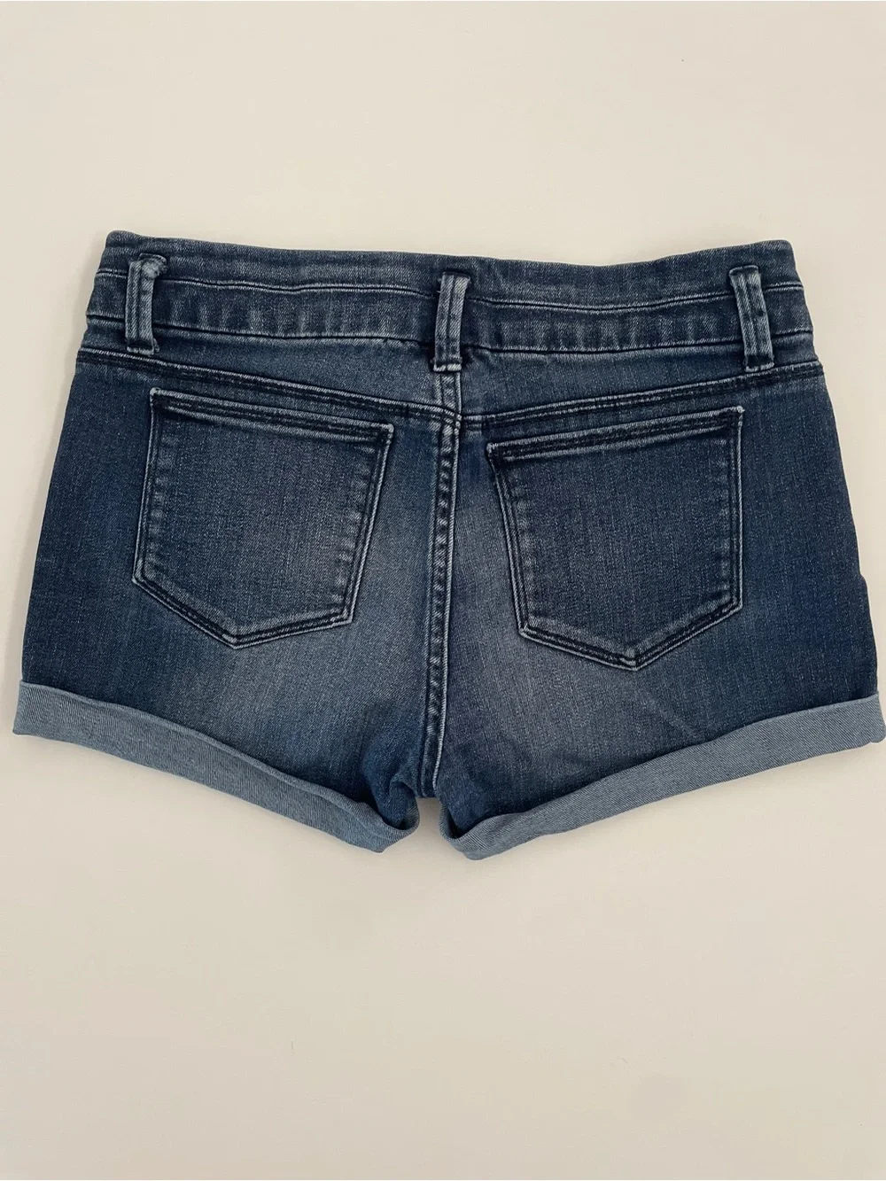 Candie's Dark Wash Low Rise Cuffed Jean Shorts Size 5